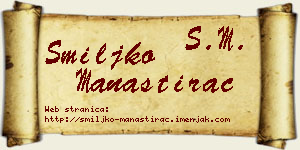 Smiljko Manastirac vizit kartica